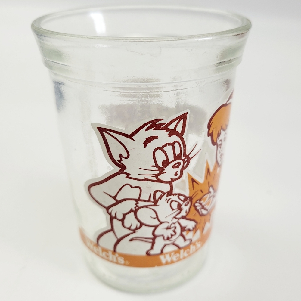 Vintage 1993 Welch's Tom & Jerry The Movie Glass Jelly Jar